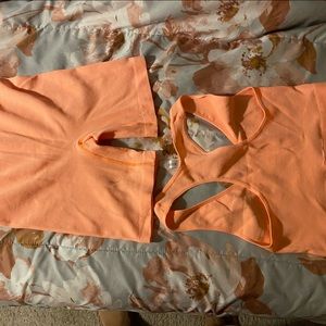 Large neon coral tank set
